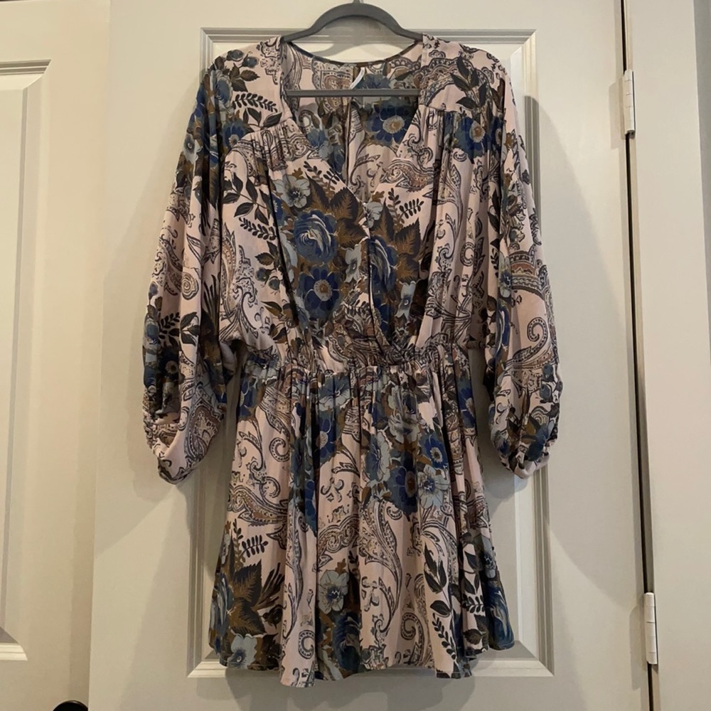Free People floral long sleeve dress